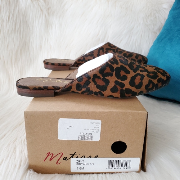 NEW Matisse Zip-It Dark Brown Leopard Mules - Picture 4 of 10